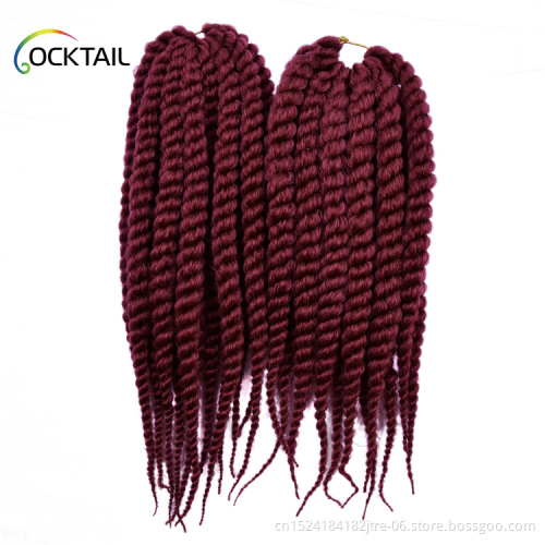 new design colorful purple synthetic braiding hair 2x purple senegalese twist pre braided hair weaves